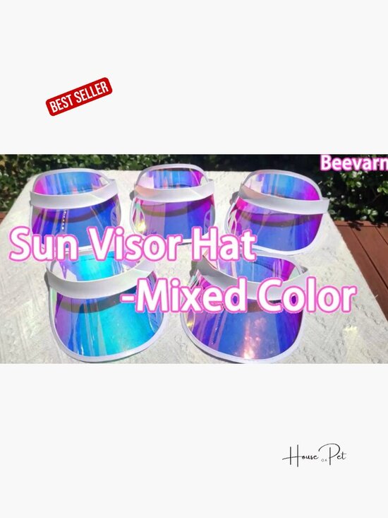 5 Pack Adjustable Plastic Sun Visors for Sports and Outdoor Activities main image 7